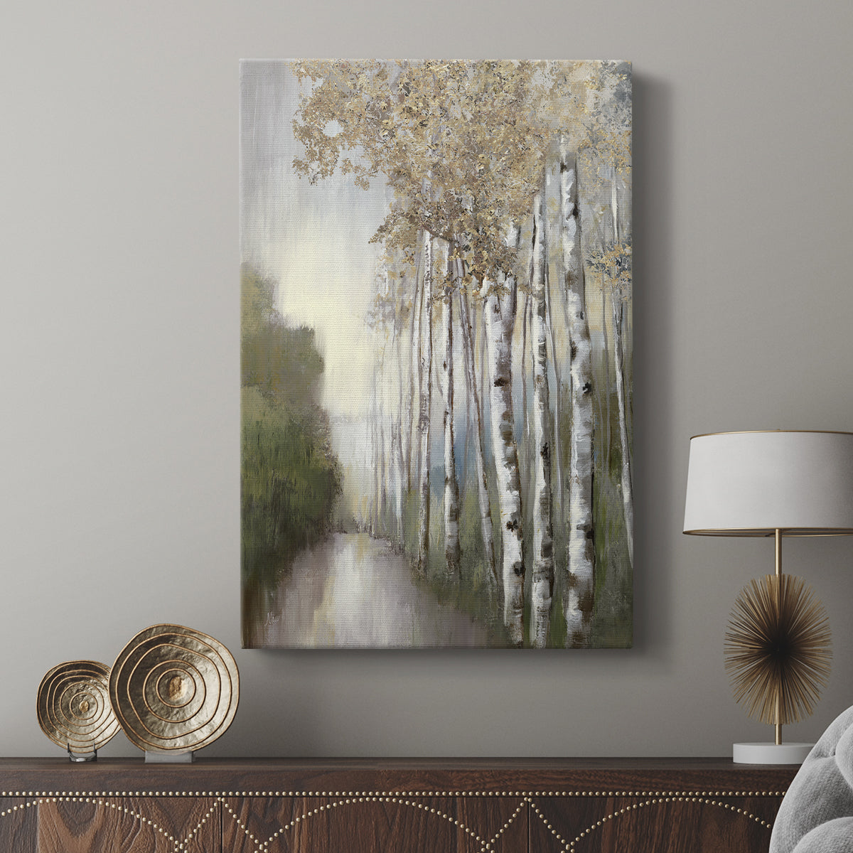 Woodland Walk Neutral - Canvas Art Print
