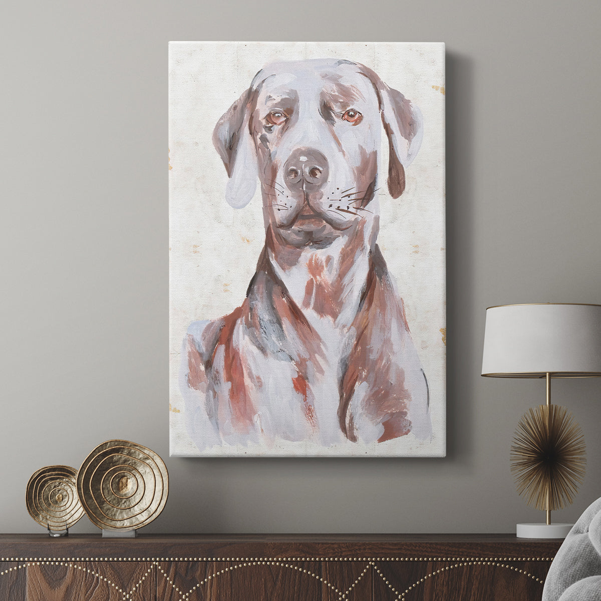 Sitting Dog I - Canvas Art Print