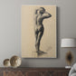 Canvas art print featuring a natural figure pose captured with clean lines displayed in a modern interior space.
