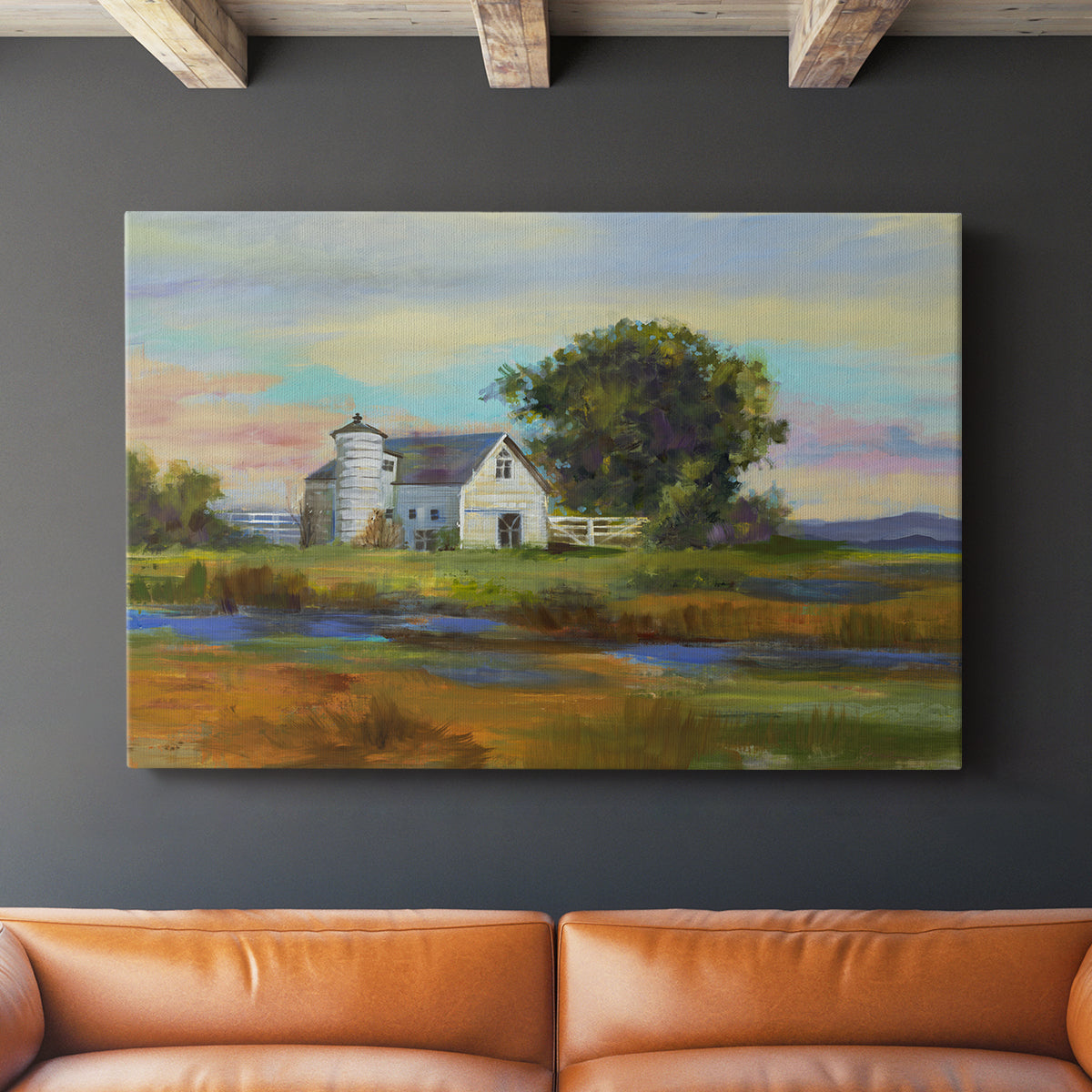 Down By The Barn - Canvas Art Print