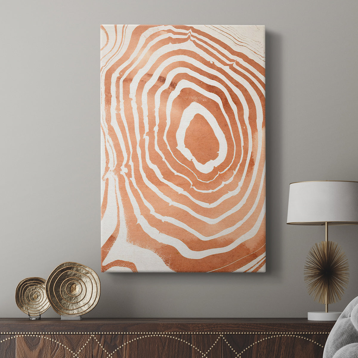 Wood Grain Suminagashi III - Canvas Art Print