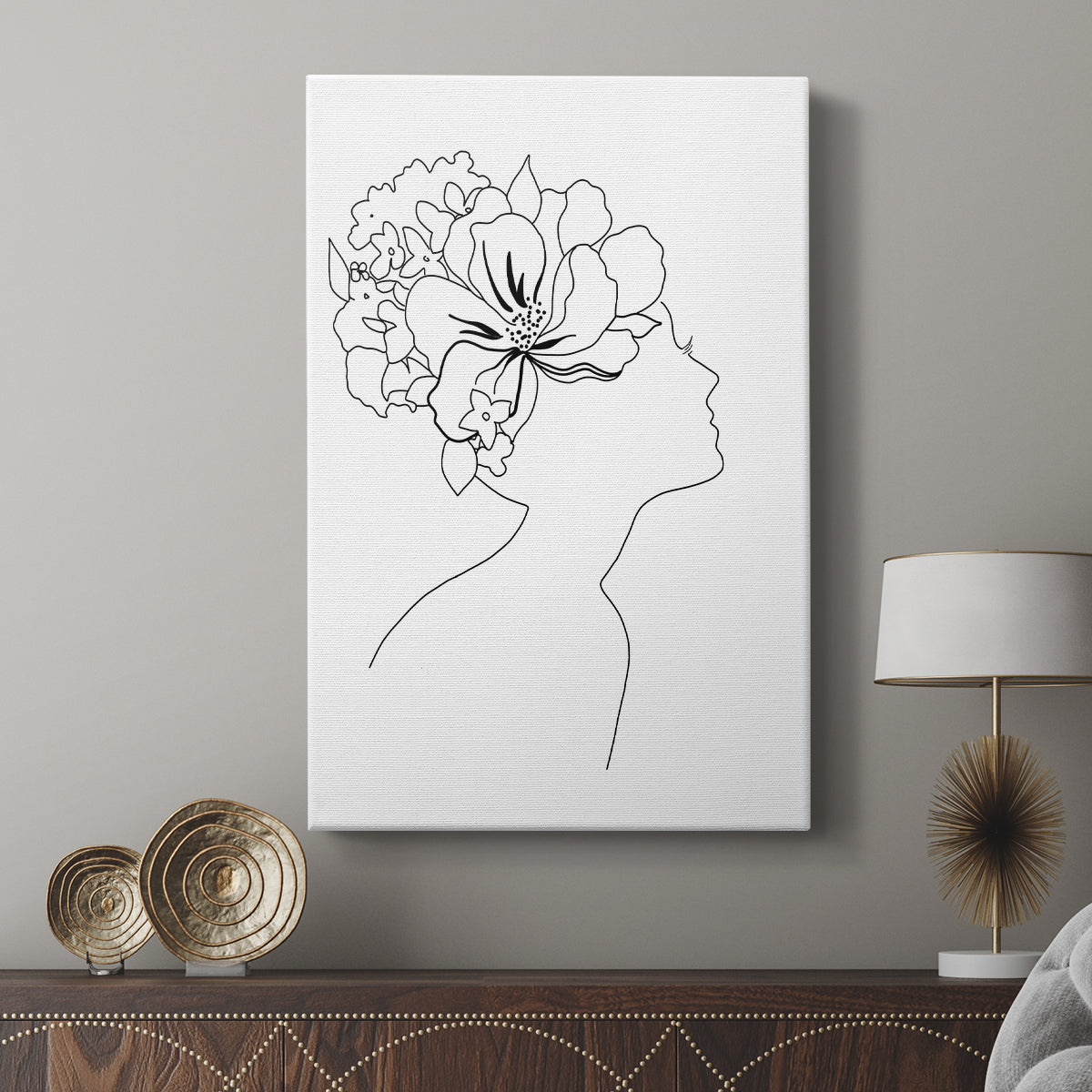 Fashion Floral Sketch I - Canvas Art Print