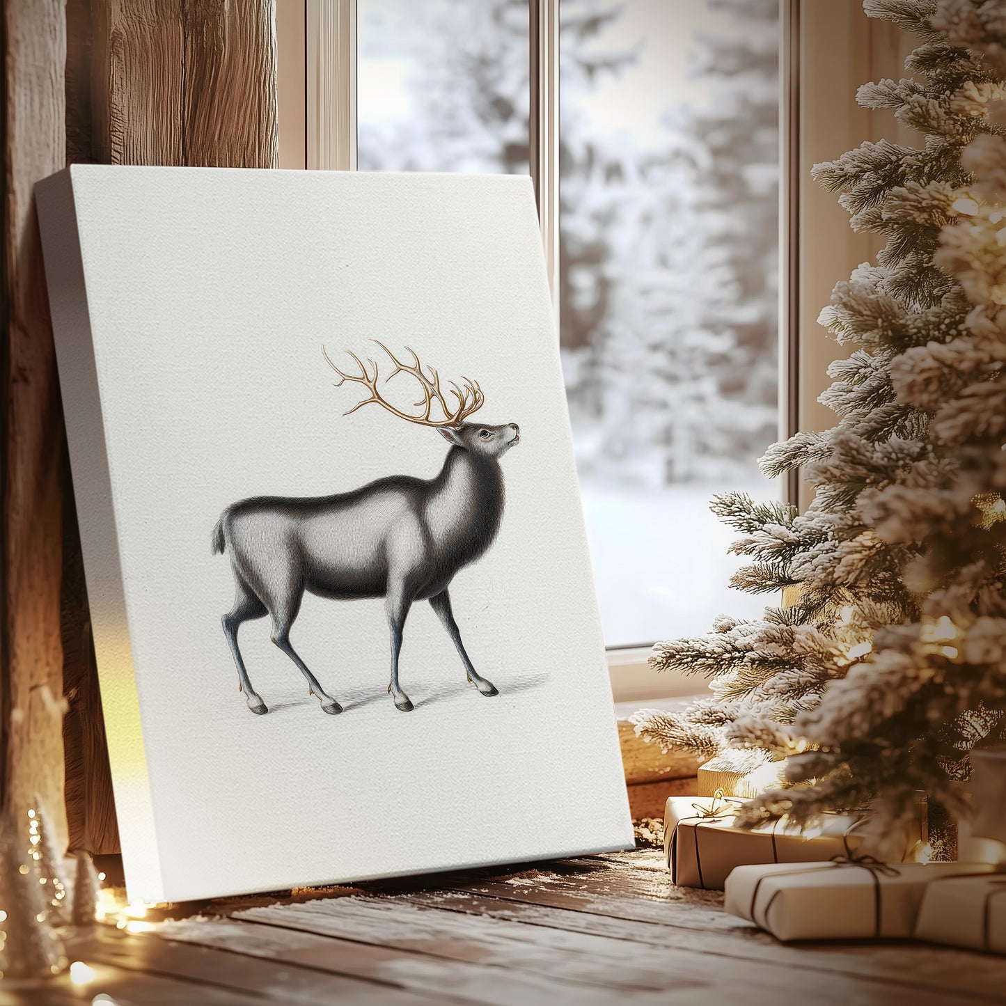 Pearled Manger Blessing - Canvas Art Print