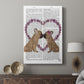 French Kiss and Flower Heart - Canvas Art Print