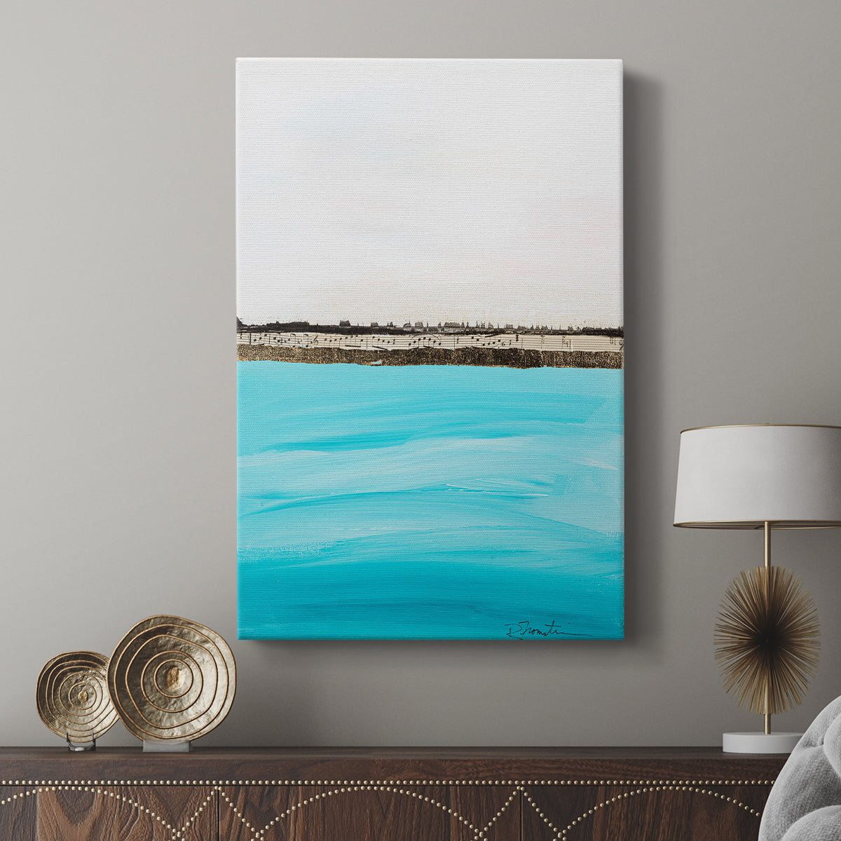 Harmony in Turquiose - Canvas Art Print