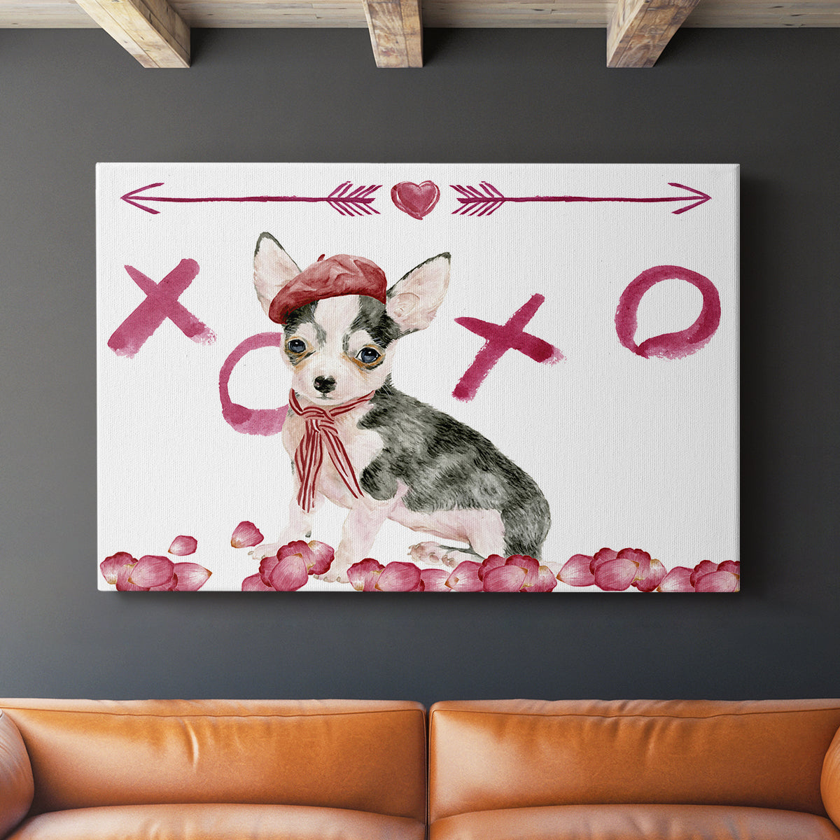 Puppy Valentine Collection A - Canvas Art Print