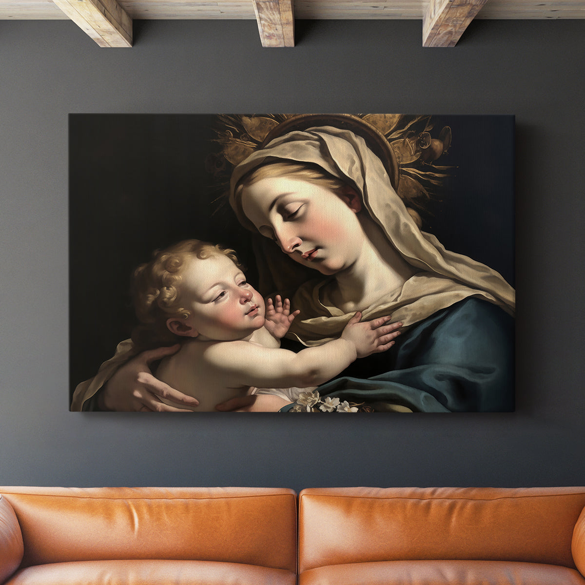 Madonna and Child LXXIII - Canvas Art Print