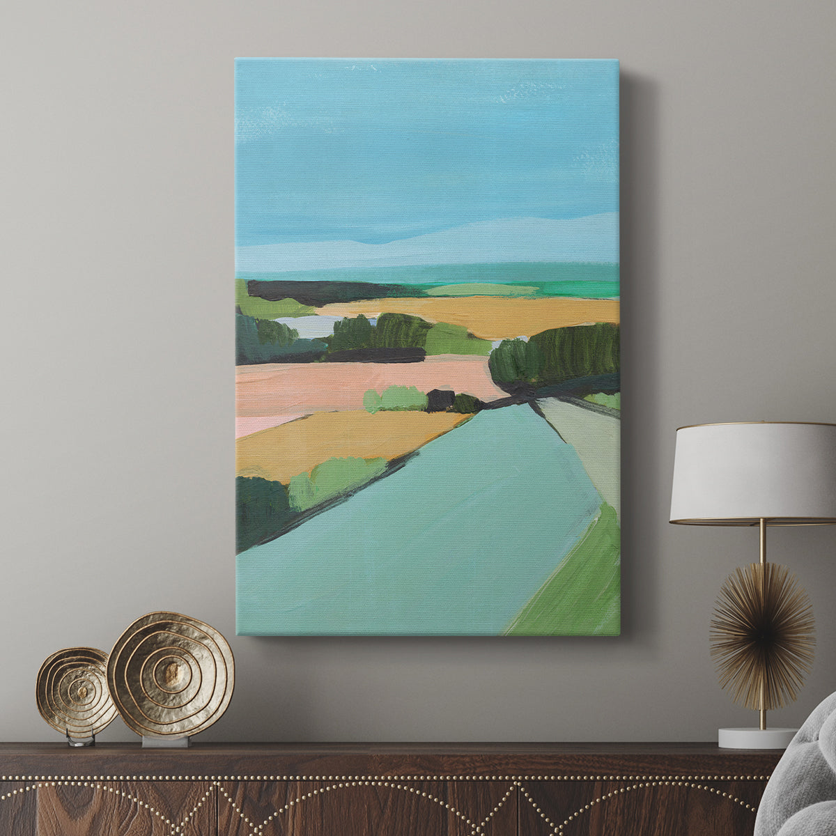 Bright Colored Countryside II - Canvas Art Print