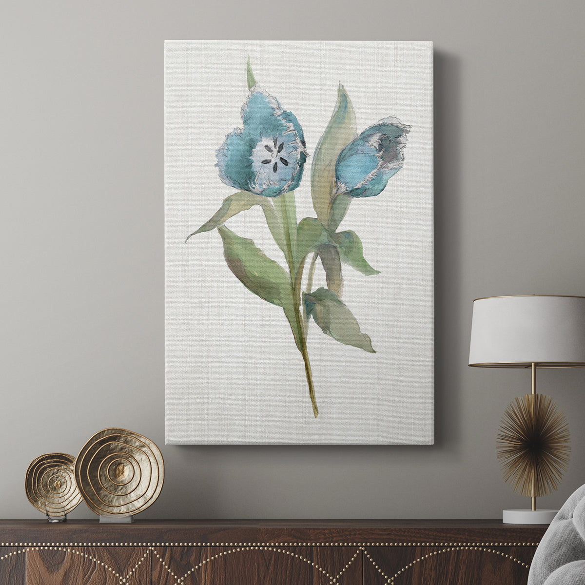 Blue Tulip Picks I - Canvas Art Print