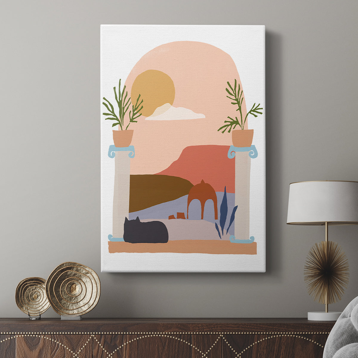 Paper Scene IV - Canvas Art Print