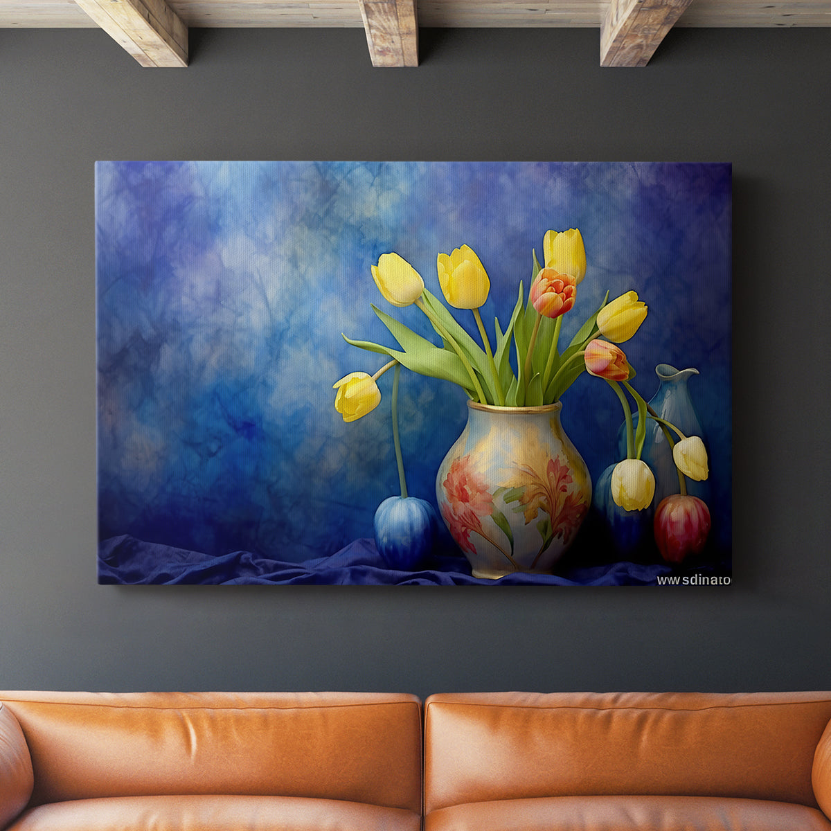 Floral Watercolor IX - Canvas Art Print