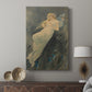 Canvas art print featuring a decorative illustration with whimsical elements and flowing lines displayed in a modern interior space.