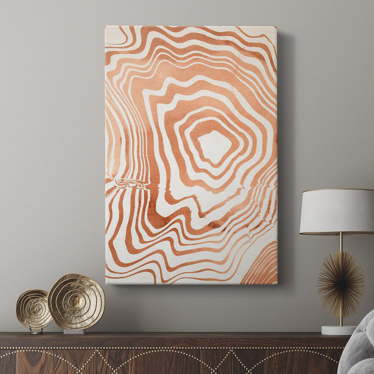 Wood Grain Suminagashi I - Canvas Art Print