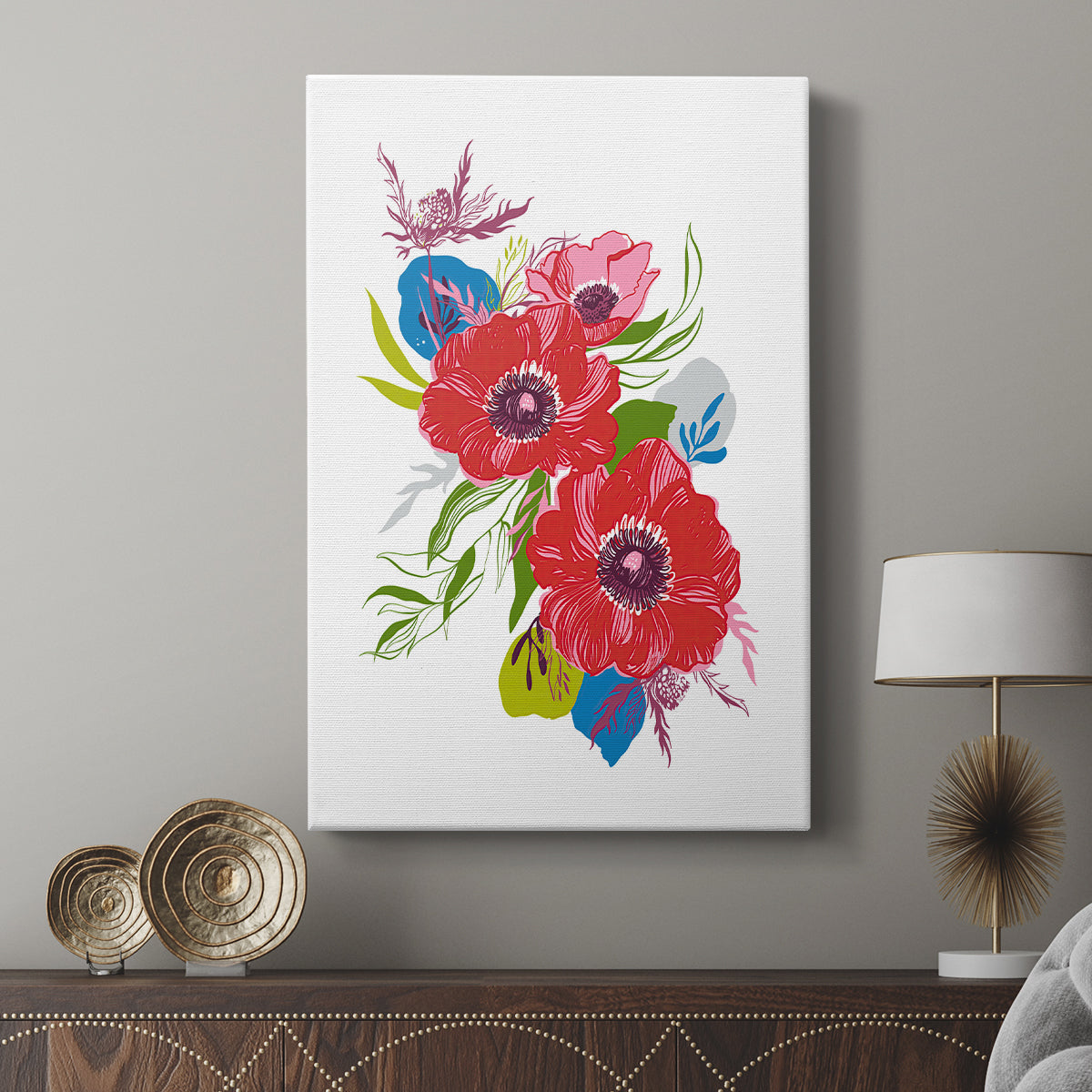 Brilliant Poppies II - Canvas Art Print