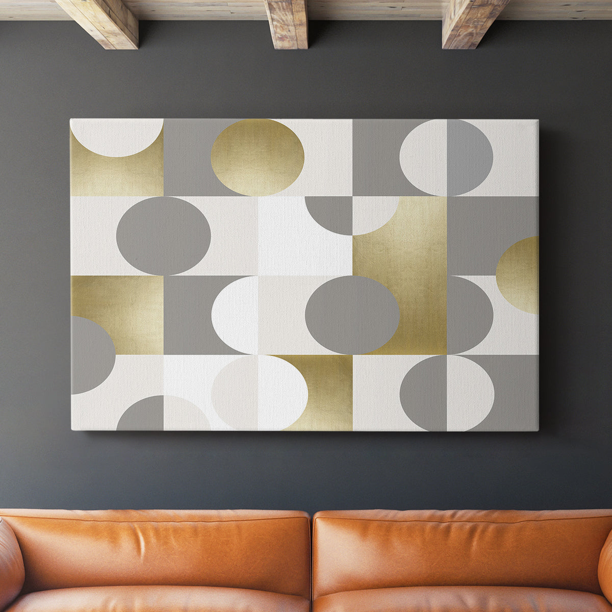 Modern Gold Reflections - Canvas Art Print