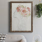 Fashion Floral Silhouette II - Barnwood Framed Canvas Print