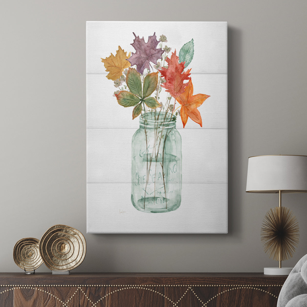 Harvest Home Leaves I - Canvas Art Print