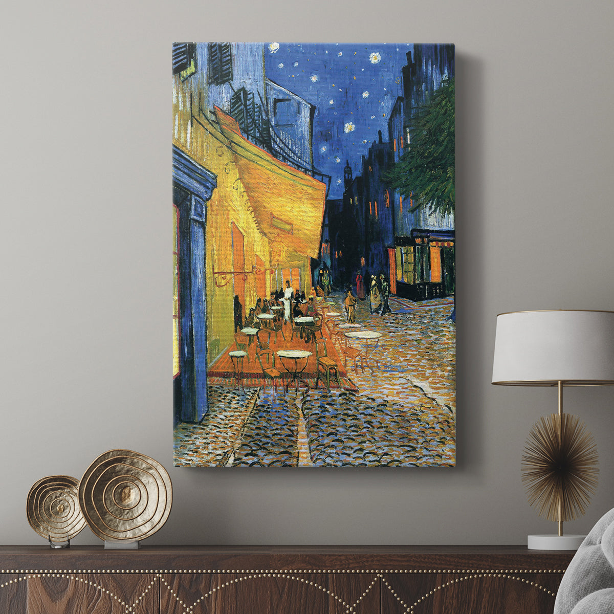 Café Terrace at Night - Canvas Art Print