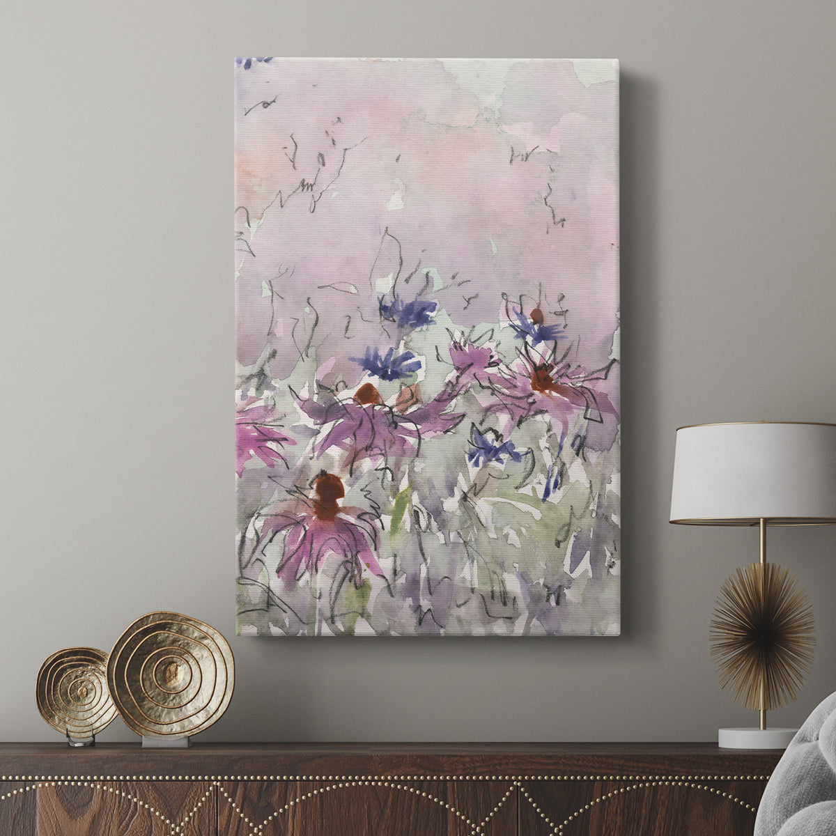 Floral Entertainment I - Canvas Art Print