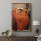 Canvas art print featuring a serene composition with a sleeping woman in soft light displayed in a modern interior space.