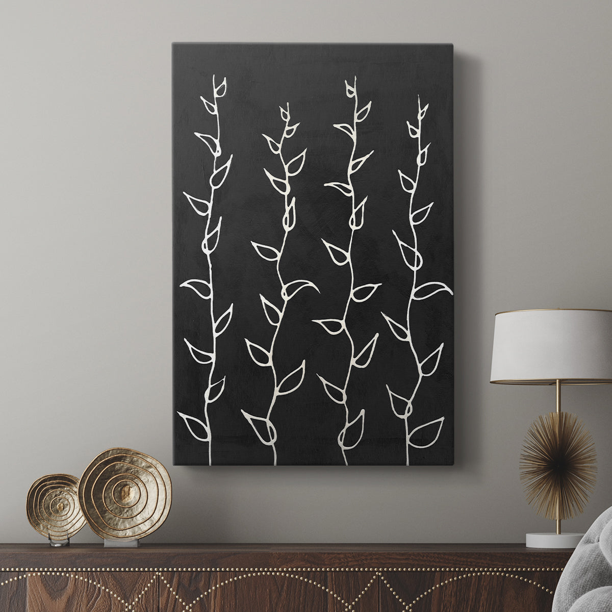 Ivory Vines I - Canvas Art Print