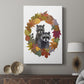 Raccoons Autumn Leaf Wreath - Canvas Art Print