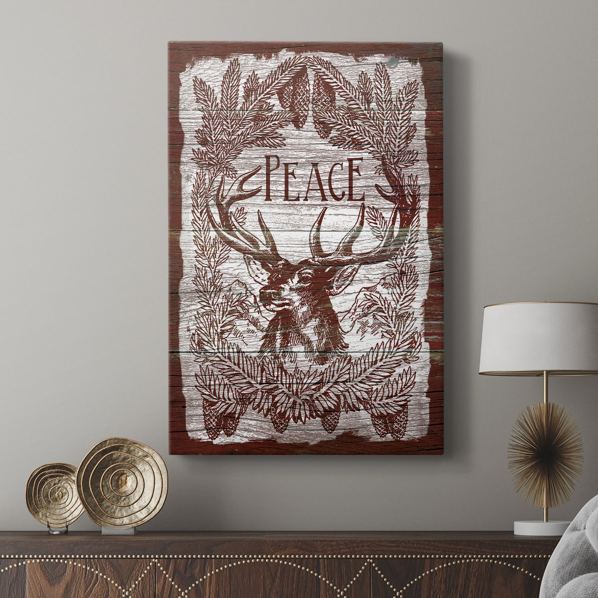 Red Wood Peace - Canvas Art Print