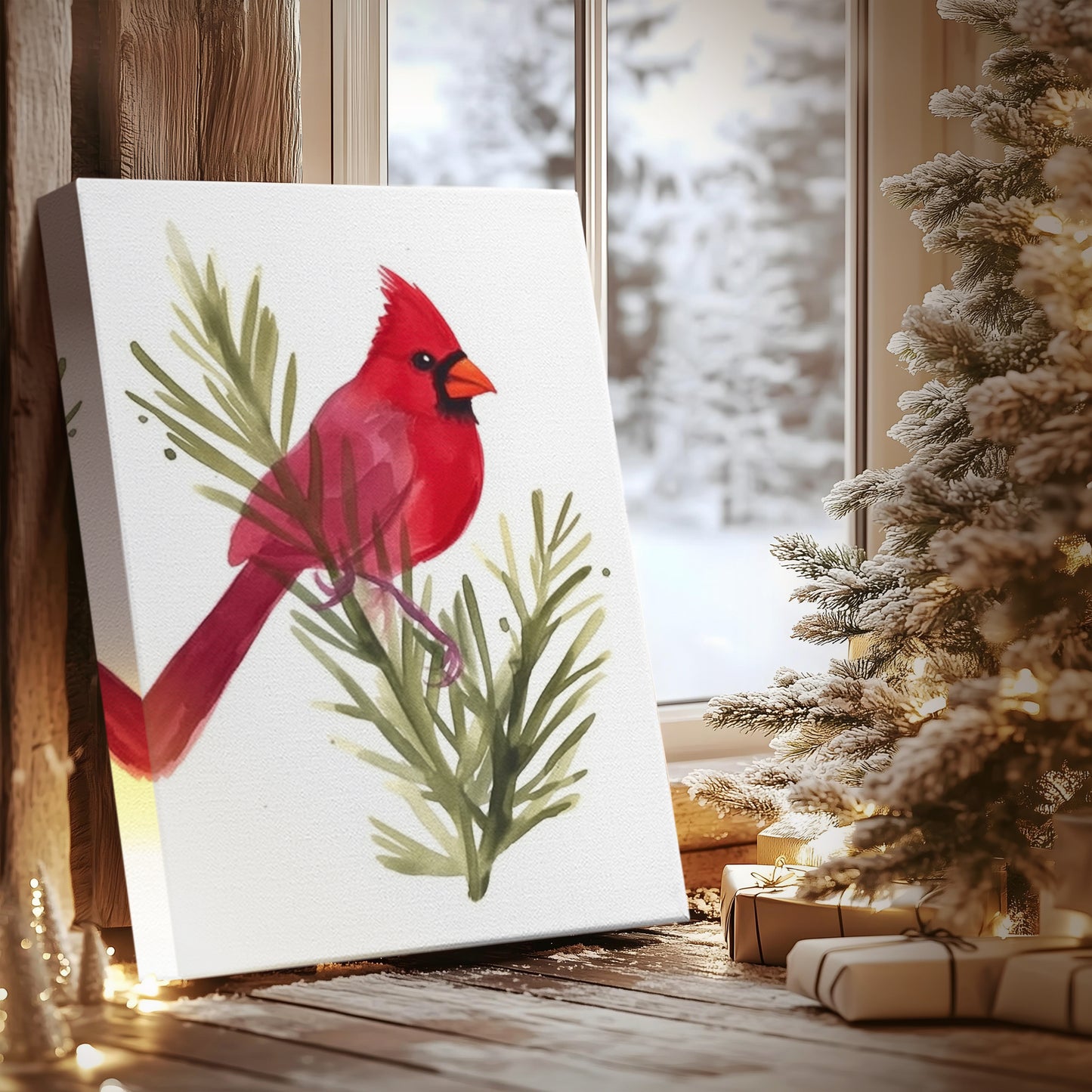 Crimson Dawn Whisper - Canvas Art Print