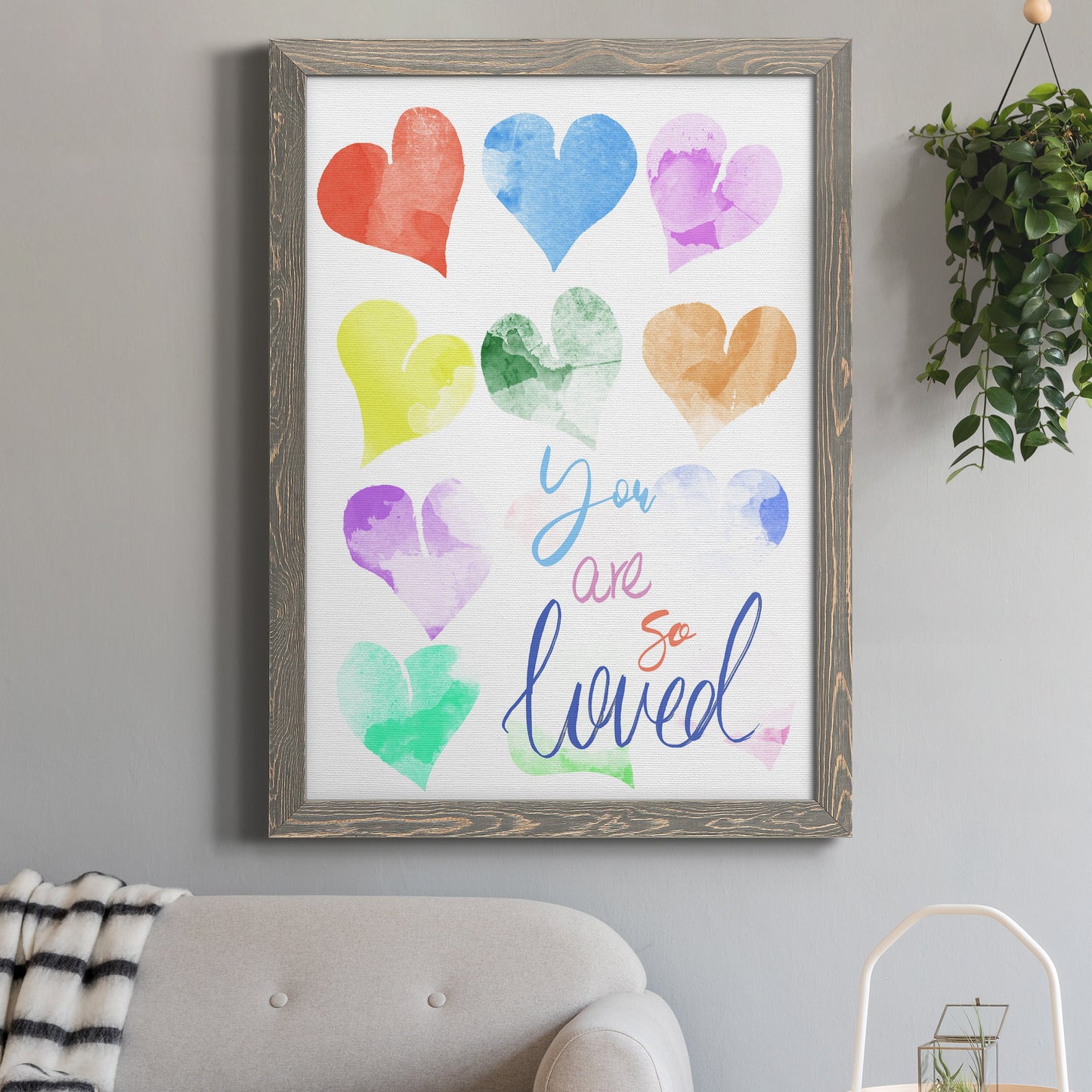 You Are So Loved - Barnwood Framed Canvas Print