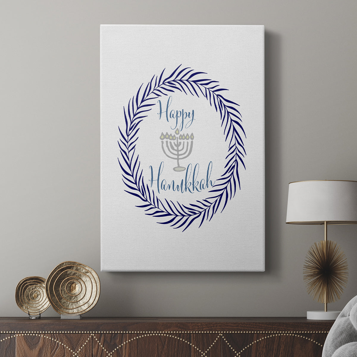 Hanukkah Wreath - Canvas Art Print