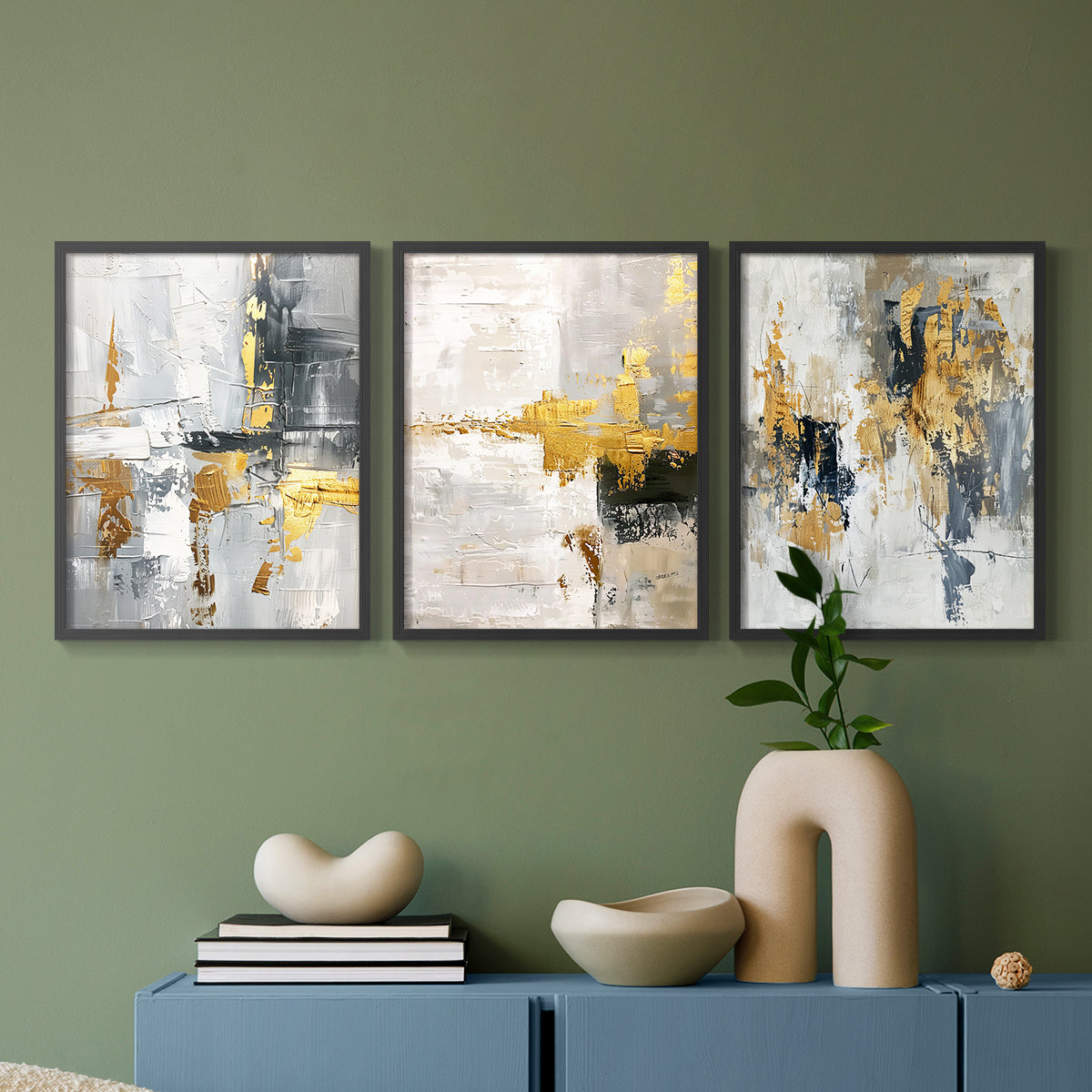 Abstract Series CLXIII - Restickable Framed Art Set
