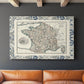 Bordered Map of France - Canvas Art Print