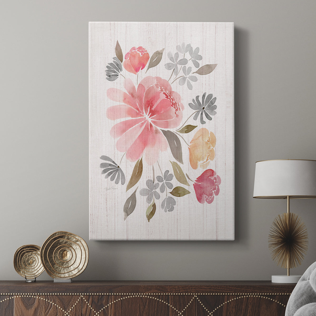 Loose Peonies I - Canvas Art Print