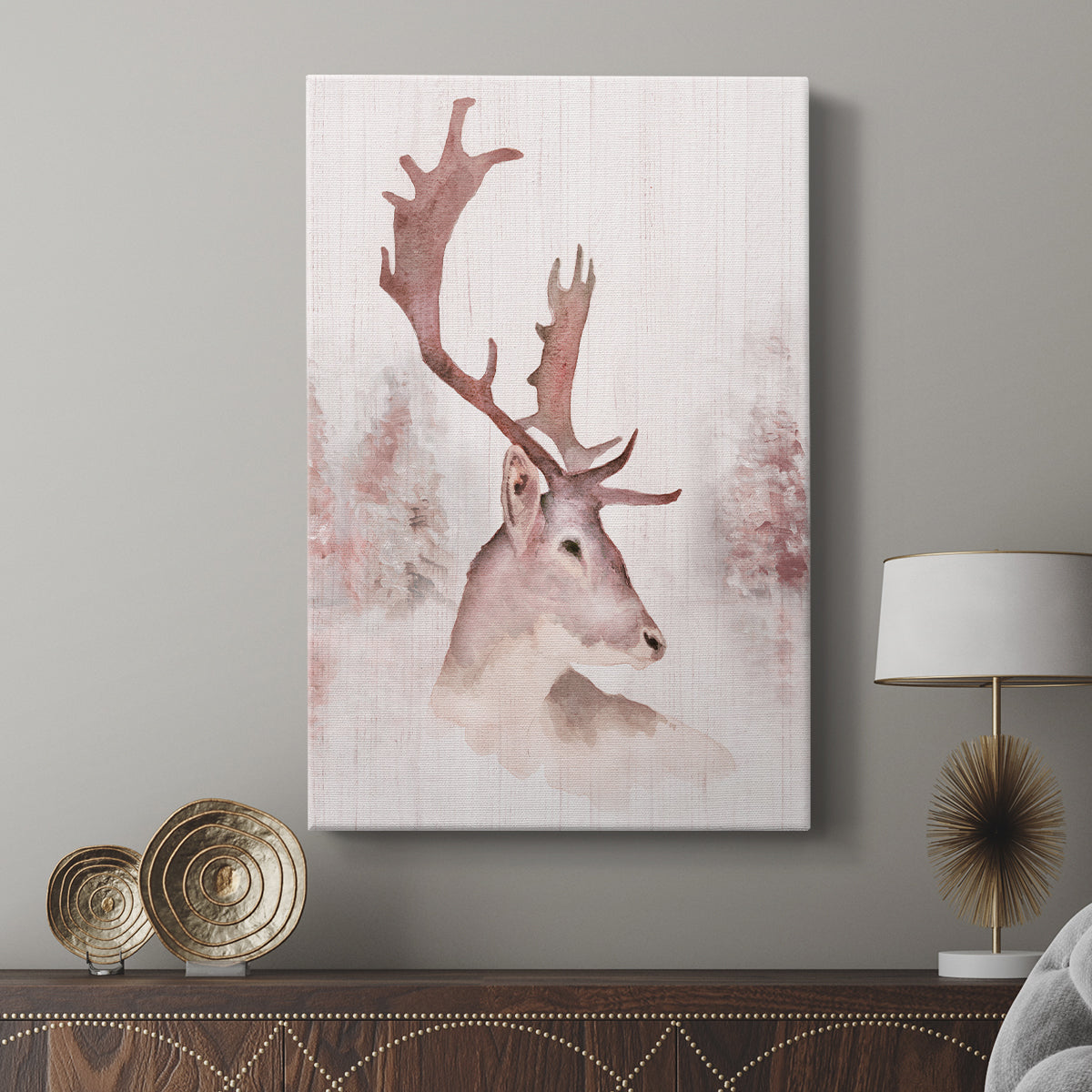 Blush Deer - Canvas Art Print