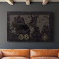 Black Gold Map - Canvas Art Print