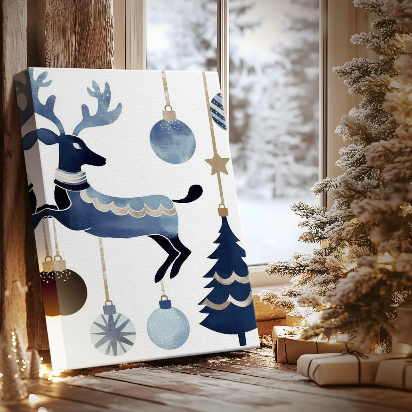 Frostlit Icicles at Dawn - Canvas Art Print