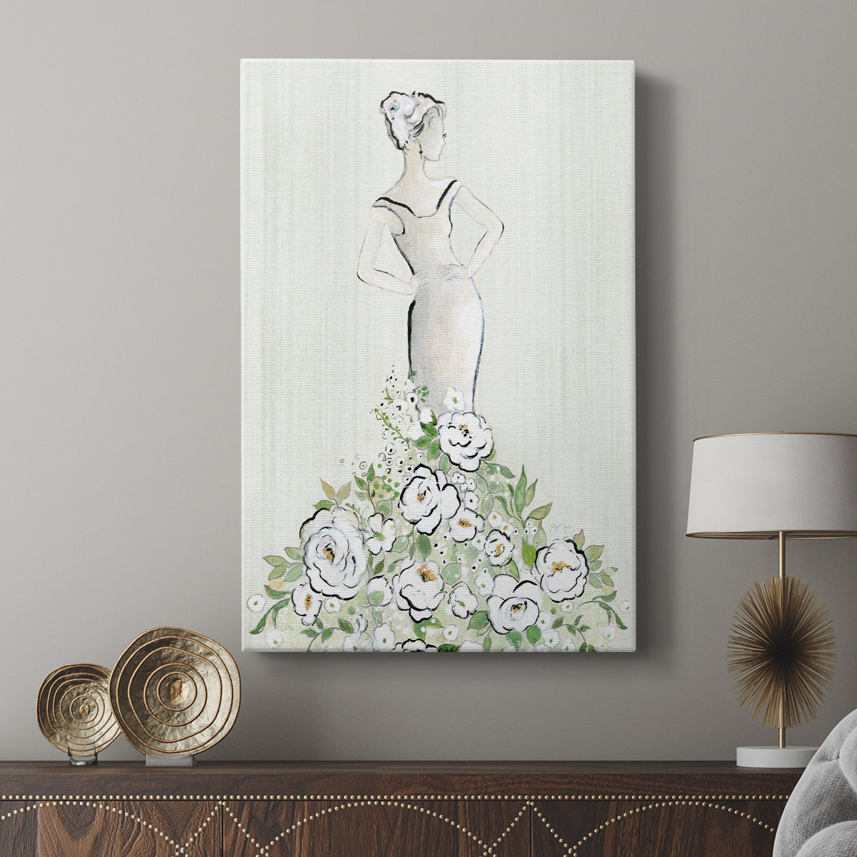 Fashion Floral Figurative - Canvas Art Print