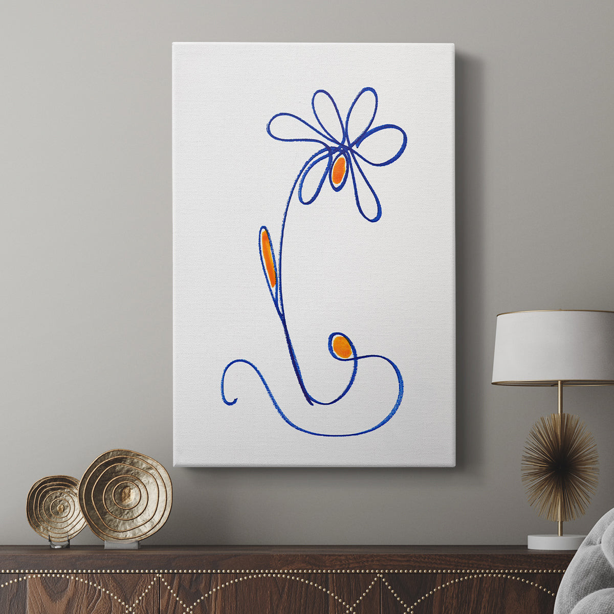 Wobbly Blooms II - Canvas Art Print