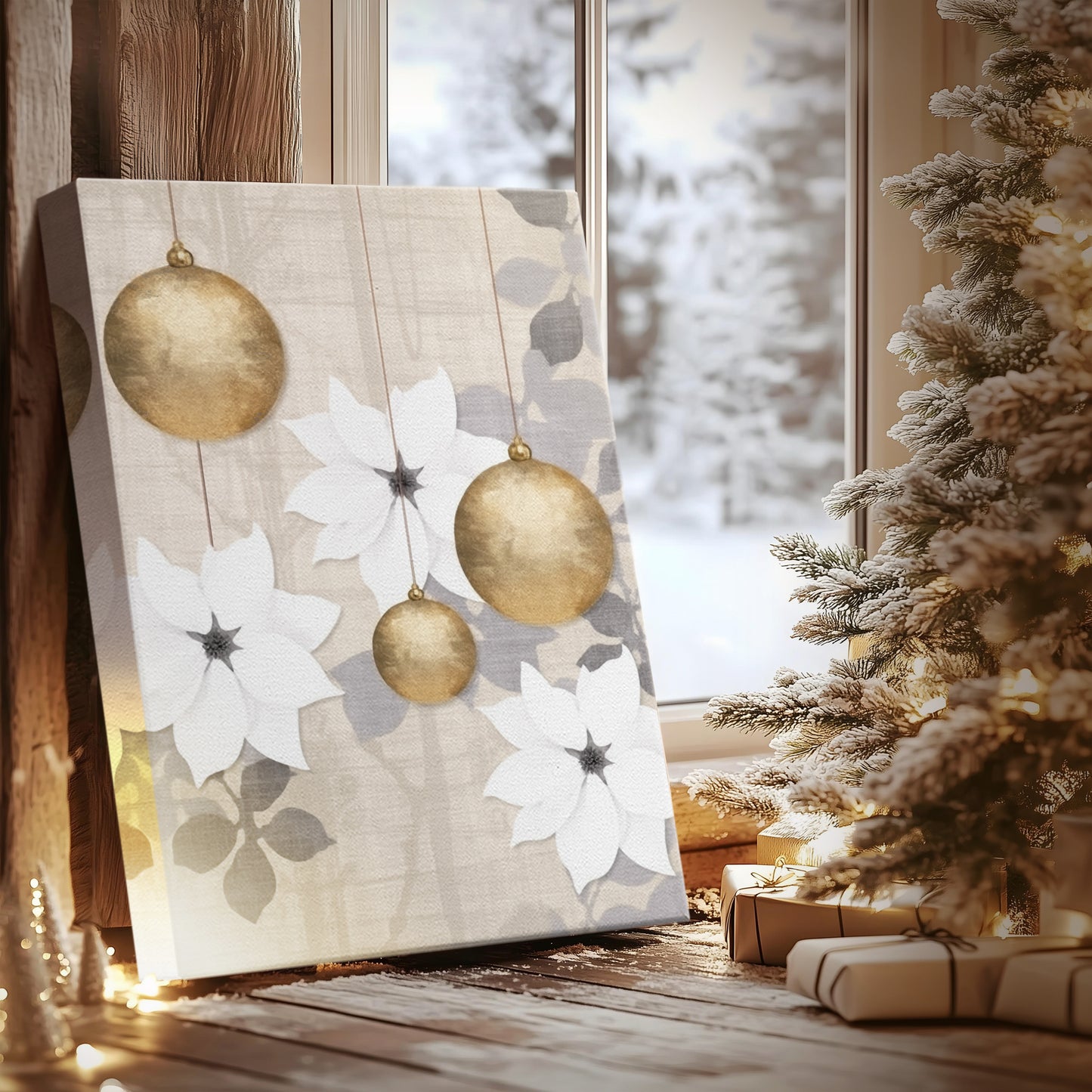 Frostlit Sleigh Whisper - Canvas Art Print