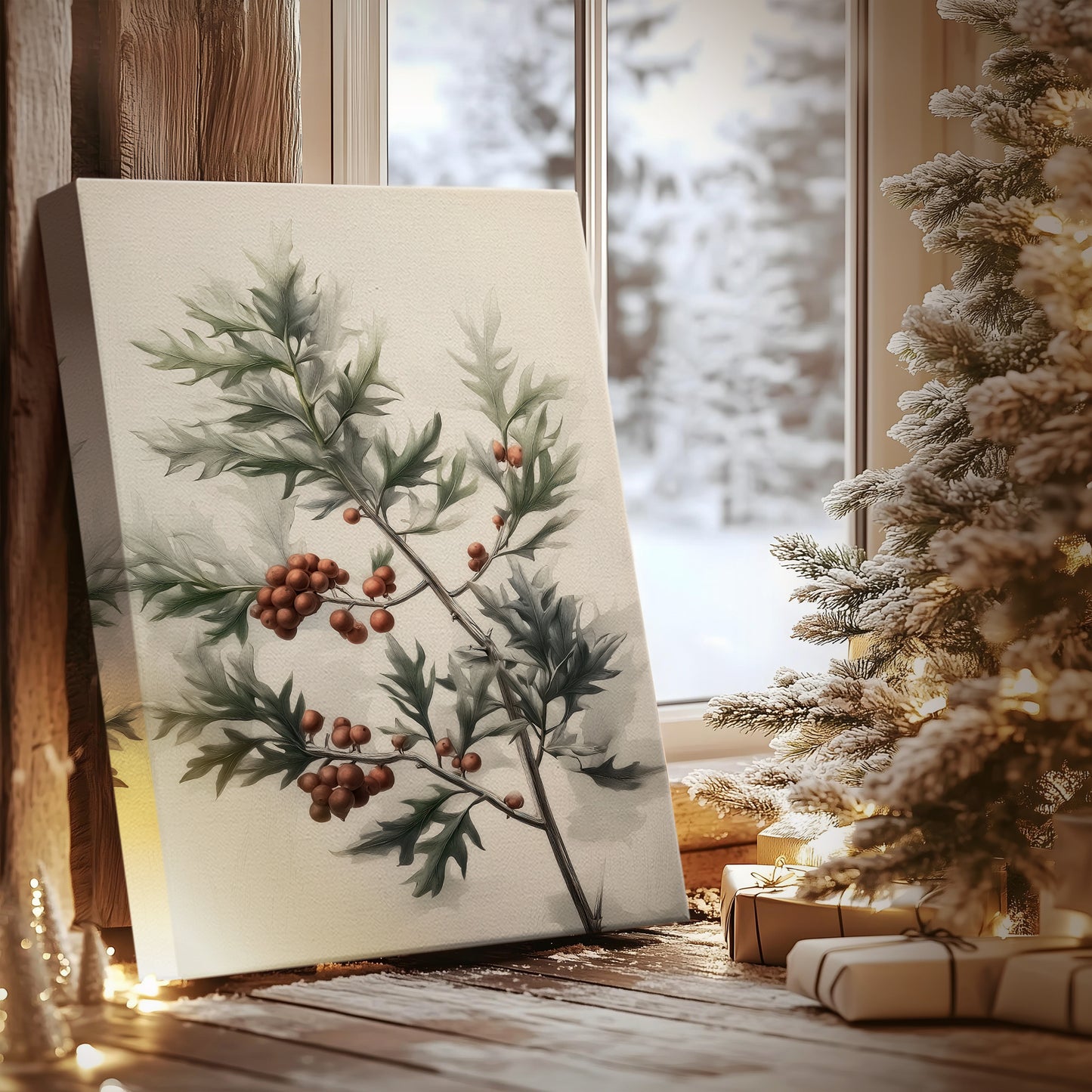 Golden Cottage Whisper - Canvas Art Print