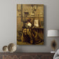 Canvas art print featuring a quiet interior with artistic objects and subtle detail displayed in a modern interior space.