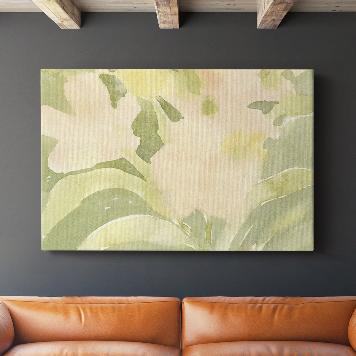 Verdant Floral Abstract II - Canvas Art Print