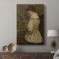 Canvas art print featuring a quiet domestic scene with soft shading and detail displayed in a modern interior space.