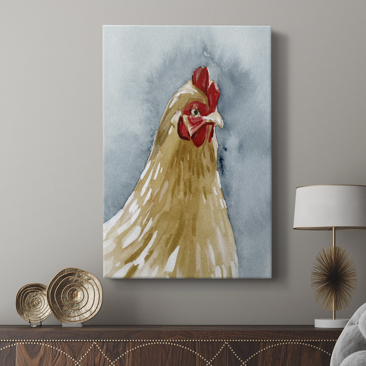 Chicken Portrait II - Canvas Art Print