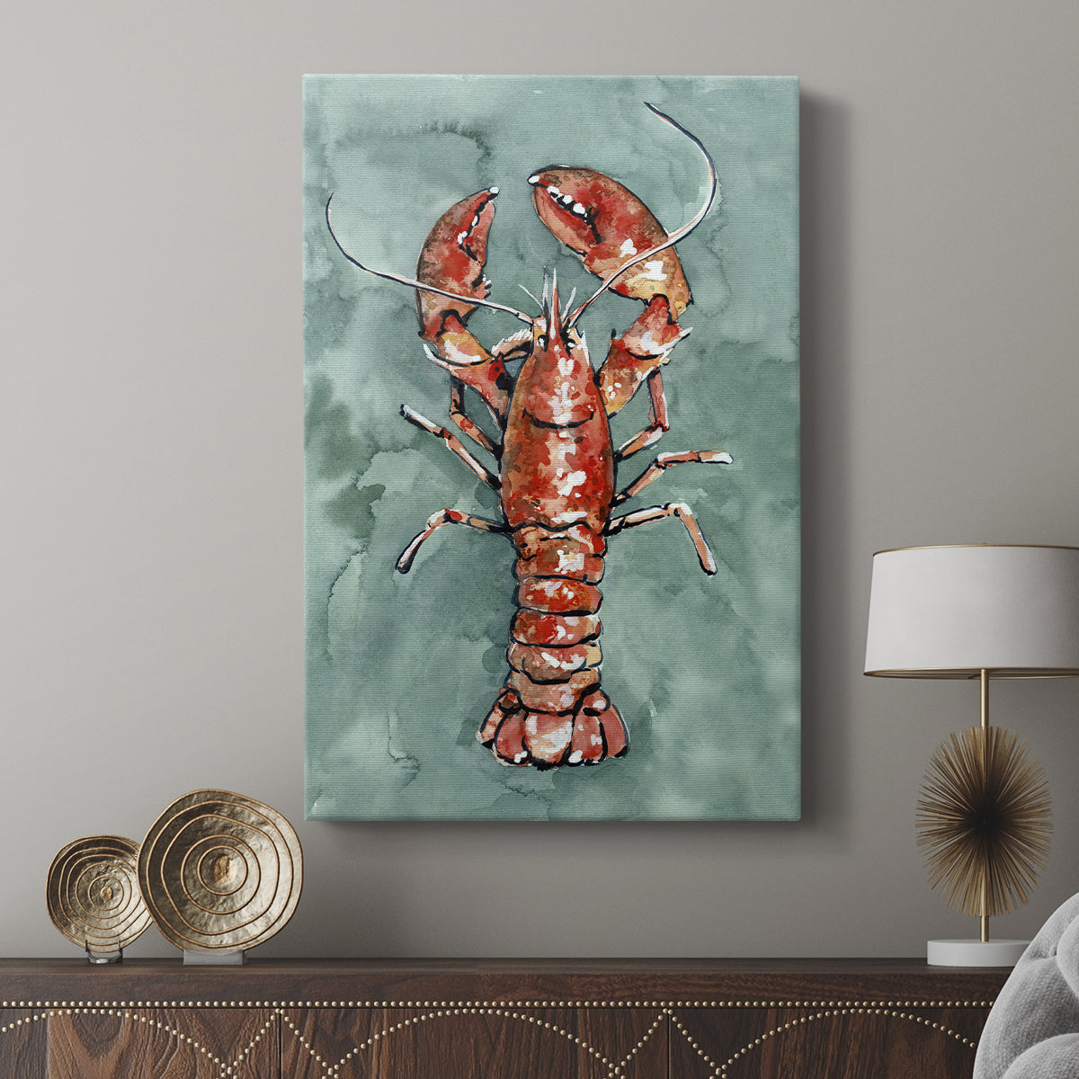 Aquatic Lobster I - Canvas Art Print