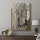 Canvas art print featuring a calm composition with vaulted space and subtle detail displayed in a modern interior space.