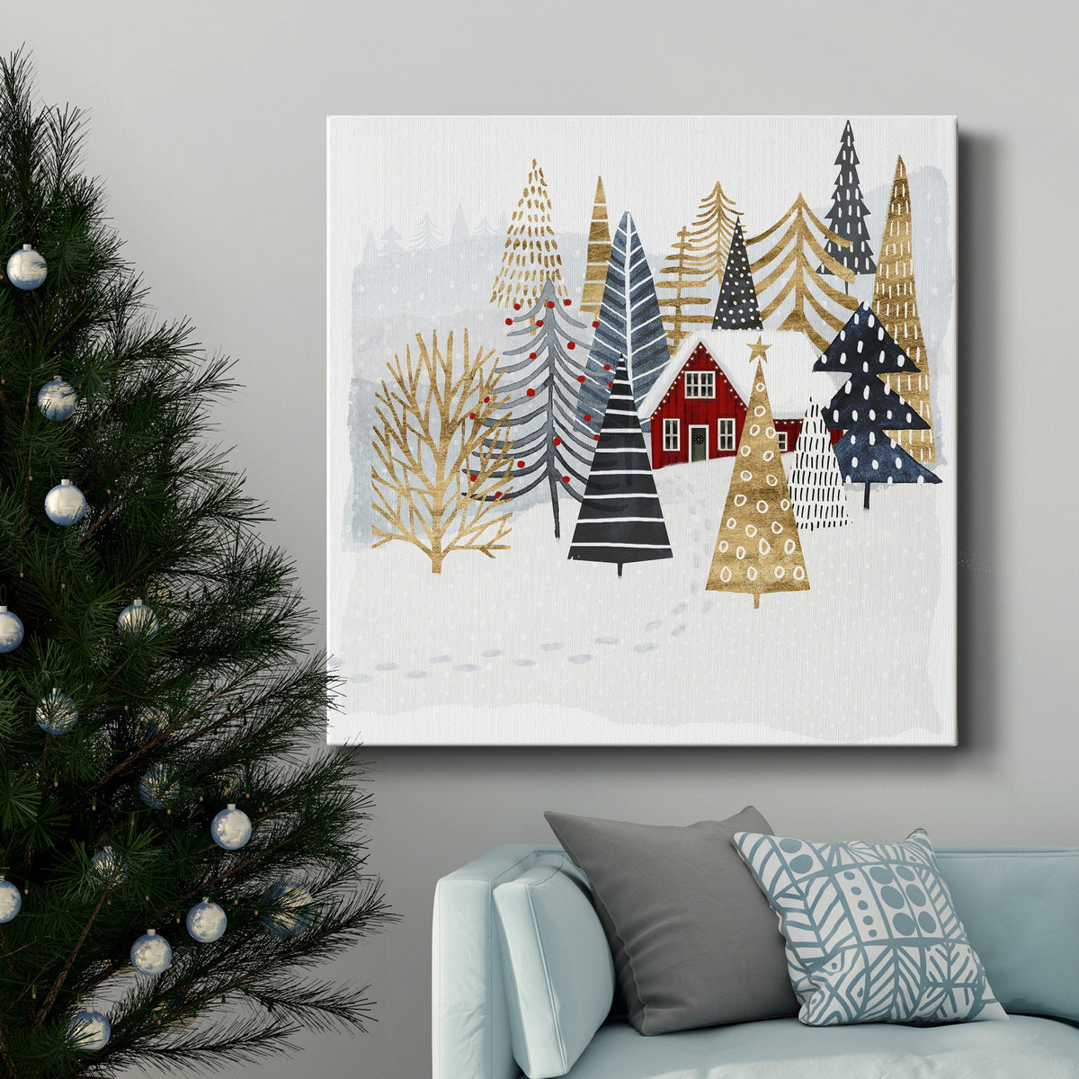 Christmas Chalet I-Premium Gallery Wrapped Canvas - Ready to Hang