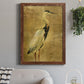 Gold Crane at Dusk I - Premium Canvas Framed in Barnwood - Ready to Hang