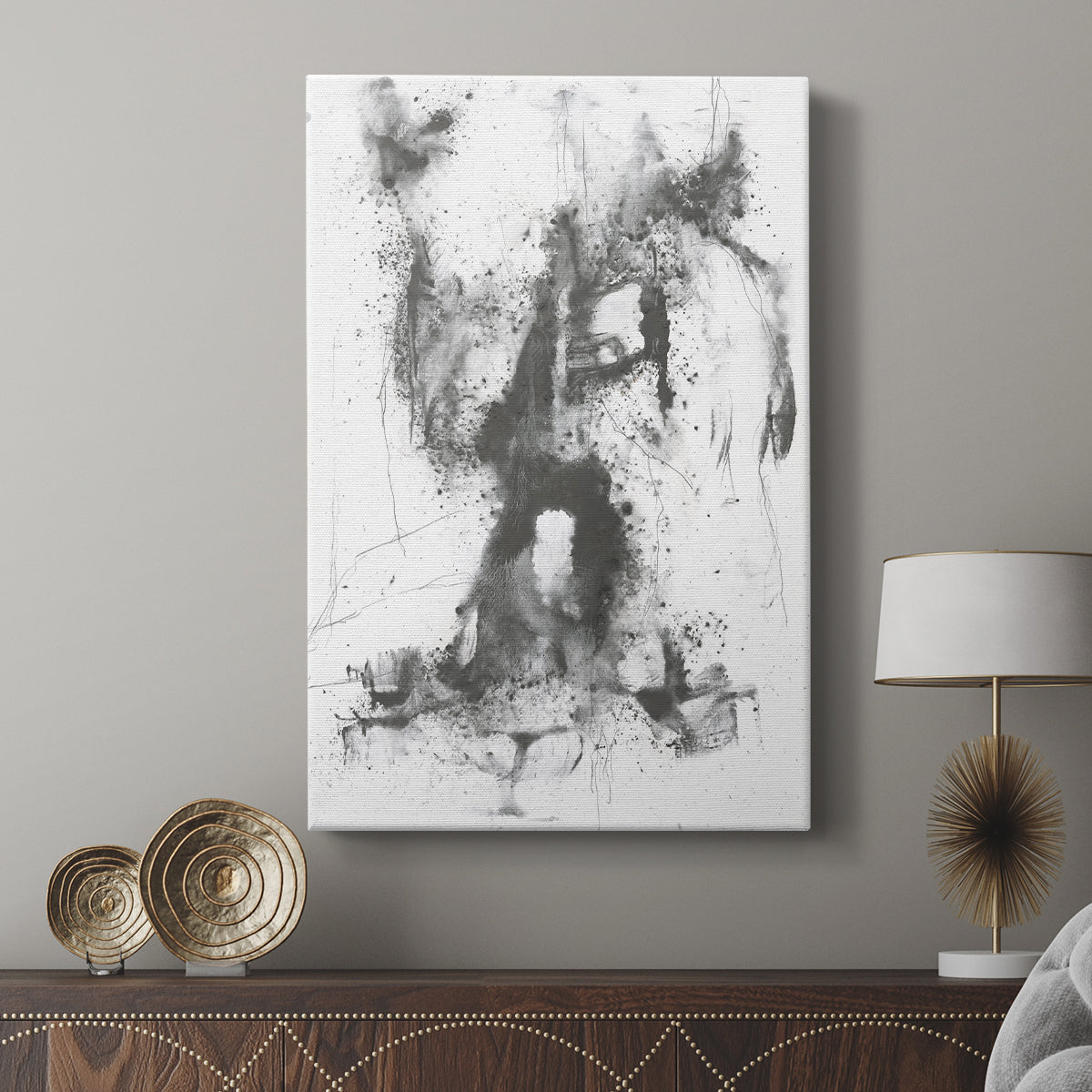 Graphite Abstract II - Canvas Art Print