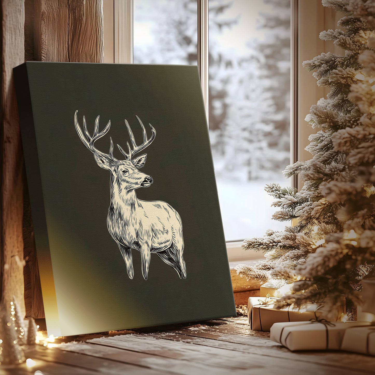 Chalk Blessing of Mistletoe - Canvas Art Print